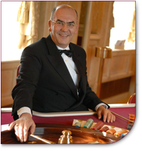 Casino mieten Roulettetisch mit Croupier Vicente Paral
